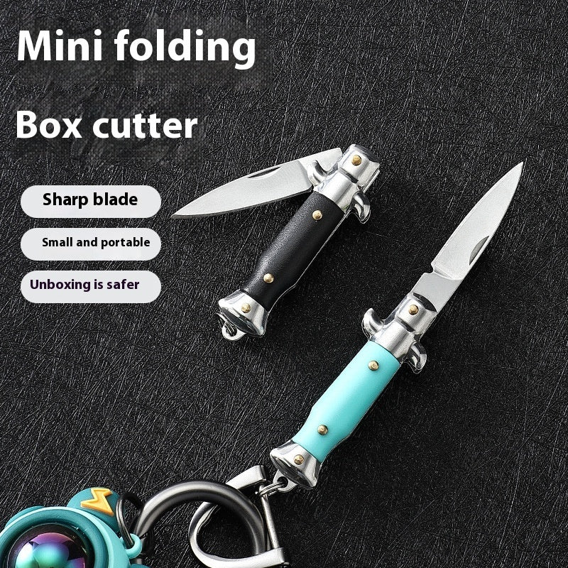 Folding Knife Unpacking Tool ABS Handle Keychain A Folding Knife