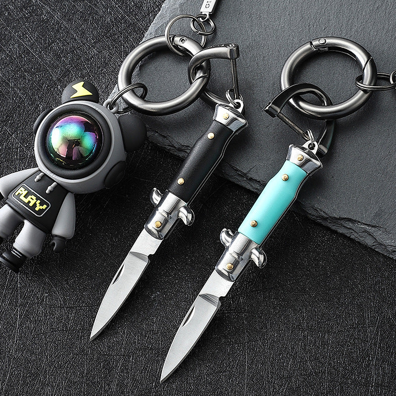 Folding Knife Unpacking Tool ABS Handle Keychain A Folding Knife