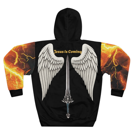 Storm Chaser Unisex Pullover Hoodie - Eye of Storm Design, God Trust, Winged Hoodie, Casual Wear, Gift for Adventurers