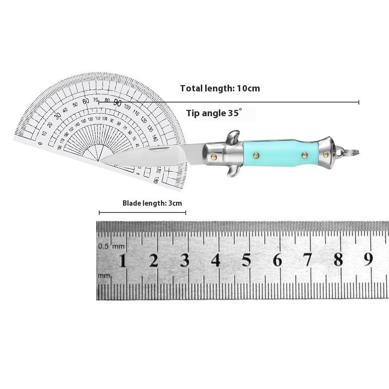 Folding Knife Unpacking Tool ABS Handle Keychain A Folding Knife